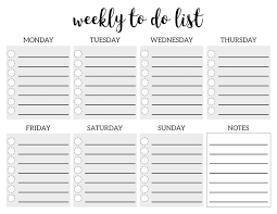 Download Weekly To Do List Template Microsoft Word Templates