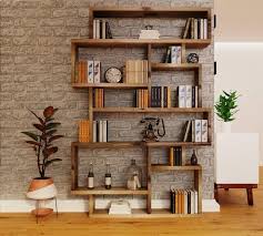 Reclaimed Wood Bookcase Shelving Unit