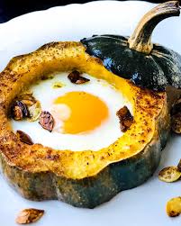 baked acorn squash eggs in a hole we