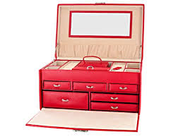 herie extra large red jewelry box by