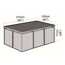 6 seater rectangular rattan cube set