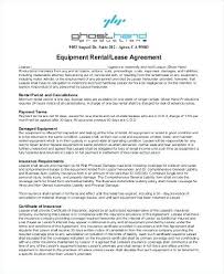 Equipment Lease Agreement Word Template Uk Sample Ryubox Co