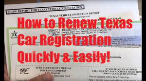 how to renew texas car registration