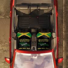 Jamaican Flag Car Seat Cover Set Of 2