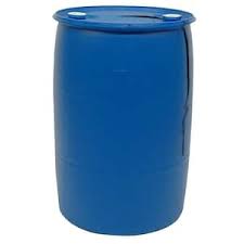 55 gal blue industrial plastic drum