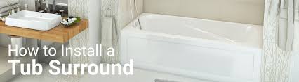 how to install a tub surround kent