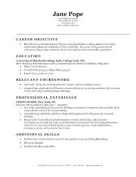 Summer Internship Resume Objective Resume Objectives Internship