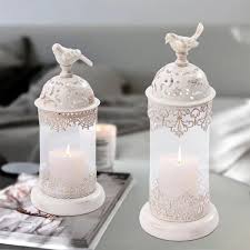 Yiyibyus White Bird Cage Lantern Candle