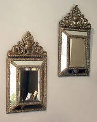 Pair Of Small Antique Wall Mirrors