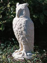 stone eagle owl garden ornament