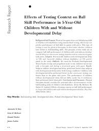 The Peabody Developmental Motor Scales Request Pdf
