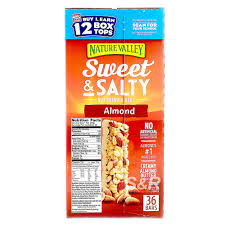 salty nut granola bars almond 36 bars