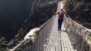 Highest Suspension Bridge in Everest Region | Nepal | March 2016 - Phakding  to Namche Bazaar - YouTube