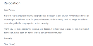 effective deacon resignation letter
