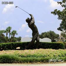 bronze outdoor golf statue memorial