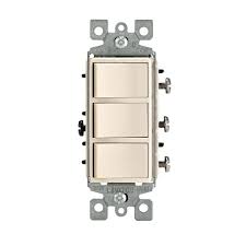 Read or download 4 way dimmer for free wiring diagram at erdonline.wavetel.in. Leviton Decora 15 Amp Triple Rocker Combination Switch Light Almond R66 01755 0ts The Home Depot