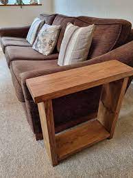 Wood End Sofa Table Narrow Side Table