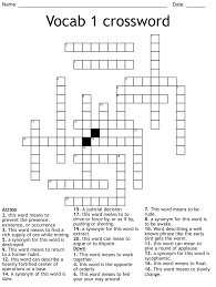 vocab 1 crossword wordmint