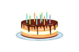 chocolate cream birthday cake icon