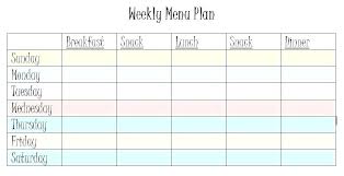 Free Printable Weekly Meal Plan Template Super Cute Menu