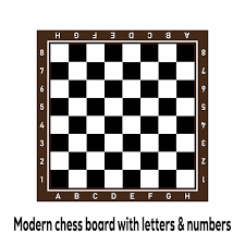 vector modern chess board with letters