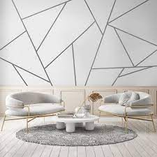 Gold Silver Wall Decal Geometric Line
