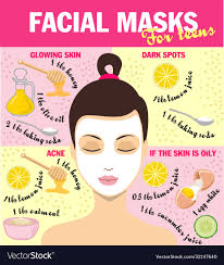 effective homemade face masks vector image