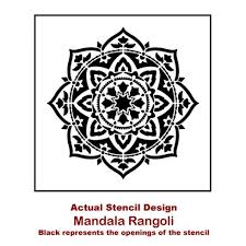 Rangoli Mandala Stencil Yoga Wall Art