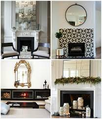beautiful fireplace decor with mirrors