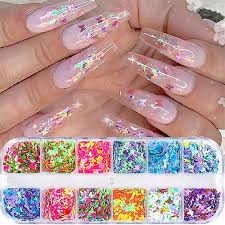 3d holographic erfly nail glitter