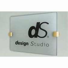 Transpa Office Glass Name Plate At