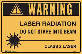 laser radiation do not stare into beam