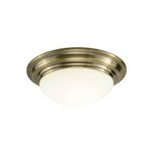 Barclay Antique Brass Bathroom Ceiling Light Ip44