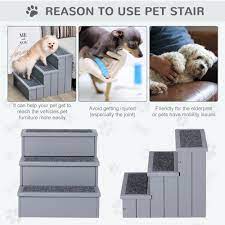 pawhut pet steps 3 step dog stairs for