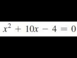 x 2 10x 4 0 using the quadratic