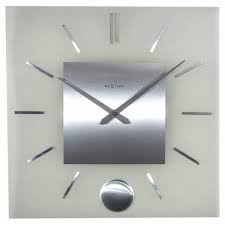 Buy Nextime Stripe Pendulum Glass Clock