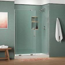 sliding frameless shower door