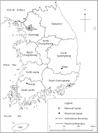 Lalawigan ng timog korea (tl); Provinces Of South Korea Download Scientific Diagram