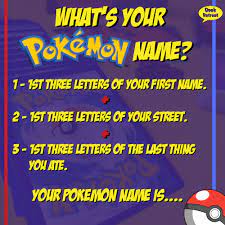 Geek Retreat Bradford - Let's have some fun this morning; what's YOUR  Pokémon name? Take the 1st three letters of your name/street/last thing you  ate, and add them together 😂 We'll go
