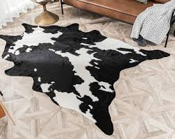 larger cow print rug faux hide area rug