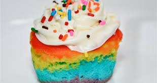 Running With Glitter Rainbow Cupcakes gambar png