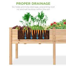 Wooden Planter Box Stand For Backyard