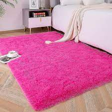 5 2 feet hot pink soft fluffy area rugs