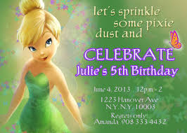Tinkerbell Birthday Invitations Tinkerbell Birthday Invitations With