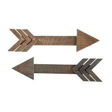 Rustic Wood Arrows Wall Art Decor Set