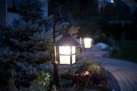 A Garden Lantern On A Pendant With A