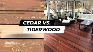 cedar deck boards vs tigerwood