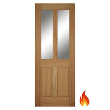 Glazed Interior Oak Fire Door Brigf
