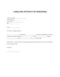 proof of residency letter templates