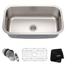 Stainless steel sinks are thus a great option due to their durability and sleek looks. Kraus Stainless Steel Kitchen Sink